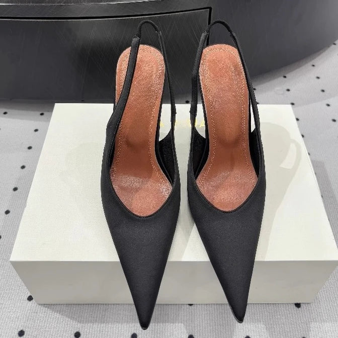 AIERTU  -  Fashion Summer New High Heels Women's Thin Heels Pointed Sexy Sandals Women's Empty Shoes Aiertu