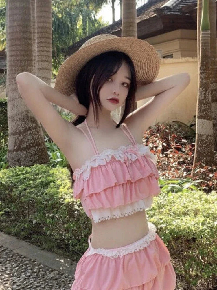 Aiertu - Pastel Chocolate Strawberries Swimwear Dark Academia Mermaidcore Kawaii Academia Y2K Cottagecore Coquette Fairycore Dollette Princesscore Aiertu