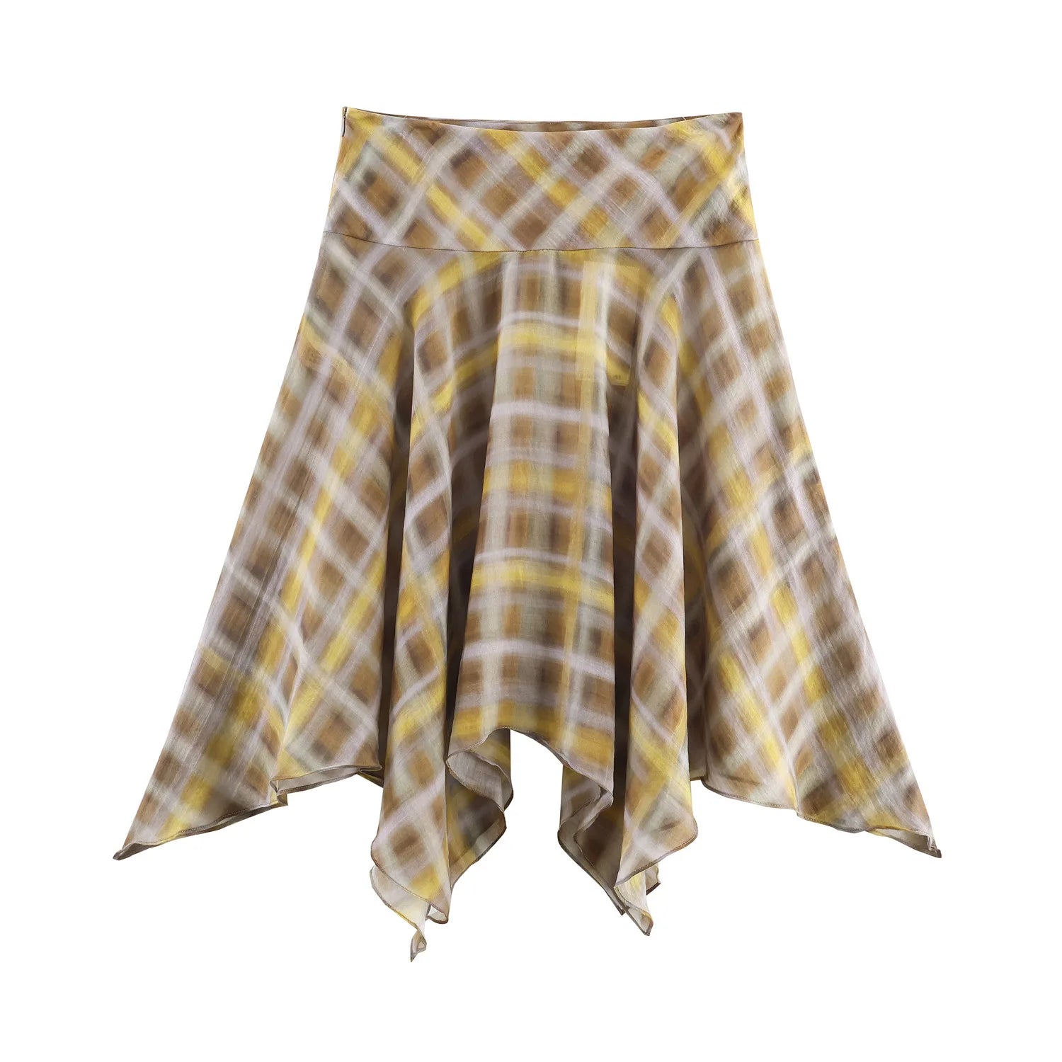 AIERTU  -  Women's Suit Matching Sets Plaid Scarf Cape Midi Skirt Vacation Casual Skirt Two-piece Set New In Matching Sets Releases In Sets Aiertu