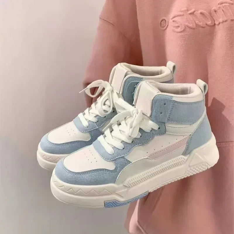 Aiertu Blue Platform Sneakers Women's Sports Shoes Vintage Casual Vulcanize Kawaii Lolita Harajuku School Boot Female Flats New Trend Aiertu