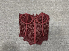 AIERTU  -  Autumn and Winter New Lace Waist Cinching and Strapless, Pure Desire Style, Spicy Girl Suspender, Back Zipper Aiertu