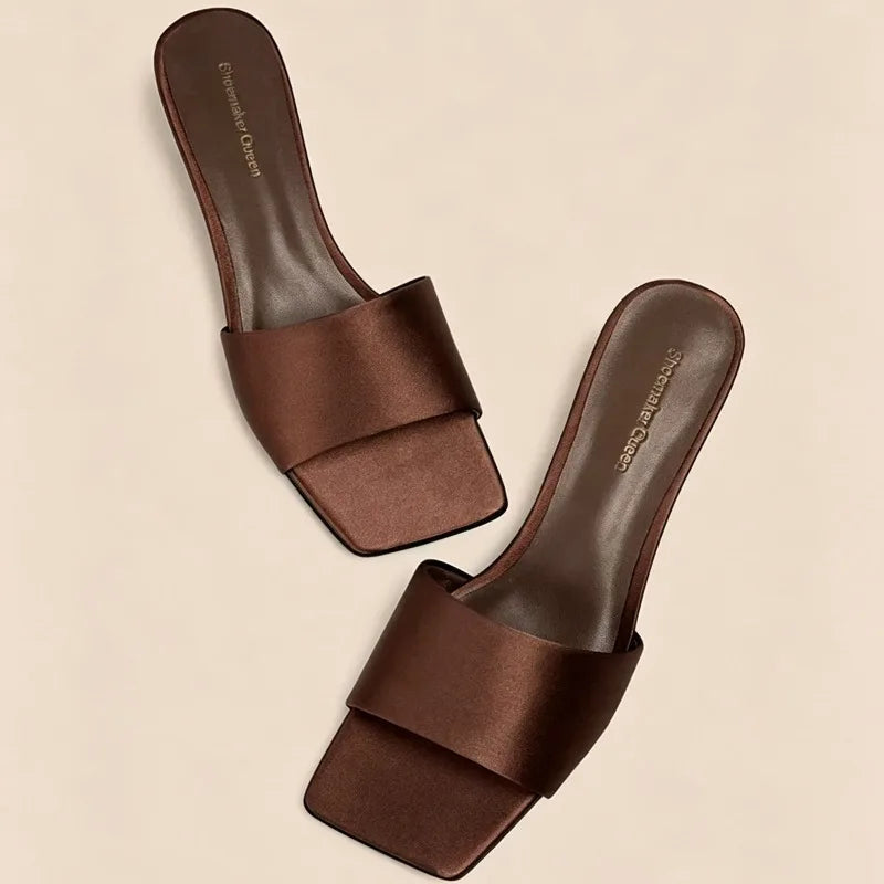 AIERTU  -  Women Sandals Exquisite French Style High Heeled Sandals for Woman Fashion Square Head Casual Shoes Designer Shoes Zapatos Mujer Aiertu