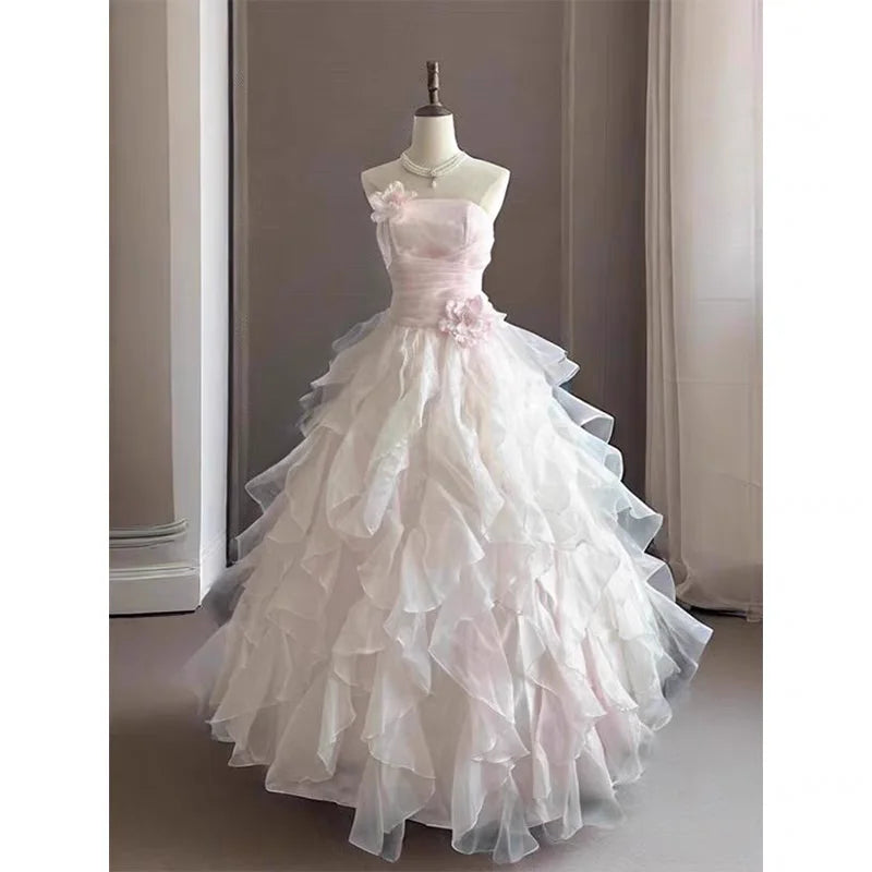 AIERTU  -  Sweet Fairy Japanese Original Lolita Blue Evening Dress Bar Mitzvah Princess Style Birthday Banquet Bow Dresses Aiertu