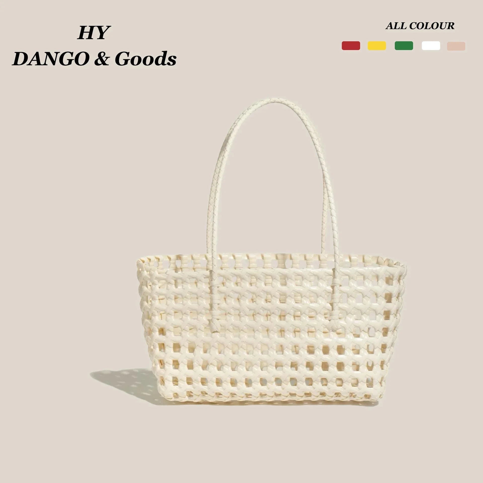 AIERTU  -  Handmade Woven Straw Handbag Portable Crochet Cabbage Basket Beach Vacation Travel Daily Commute Summer Shoulder Bag 30x13x16cm Aiertu