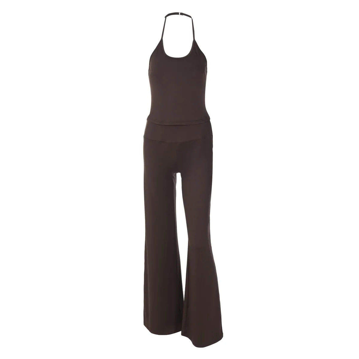 AIERTU  -  Women's New Fashion Backless Vest Slim Solid Color Casual Leggings Suit Aiertu