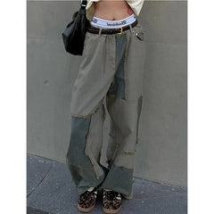 Aiertu Women's Blue Y2k Jeans Baggy Harajuku Trashy Aesthetic Denim Trousers Oversize Jean Pants Vintage Japanese 2000s Style Clothes Aiertu