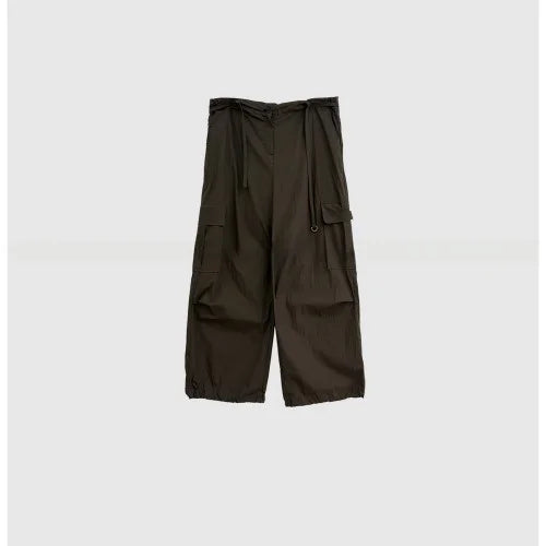 AIERTU  -  Casual High Waist Side Pocket Leather Pants Korean Style Chic Daily Wear Summer Women's Fashion High Waist Trousers Aiertu