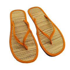 AIERTU  -  New Summer Japanese Style Rattan Straw Flip Flops For Men Women Flat Straw Mat Slippers Casual Indoor Outdoor Wear Sandals Aiertu