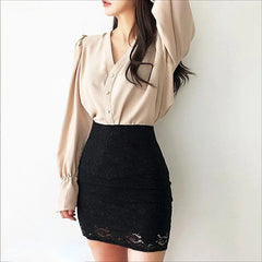 Aiertu Lace Skirts for Woman Wrap White Tight Women's Skirt Midi Clothes Korean Style Premium High Quality Vintage Trend Stylish aiertu