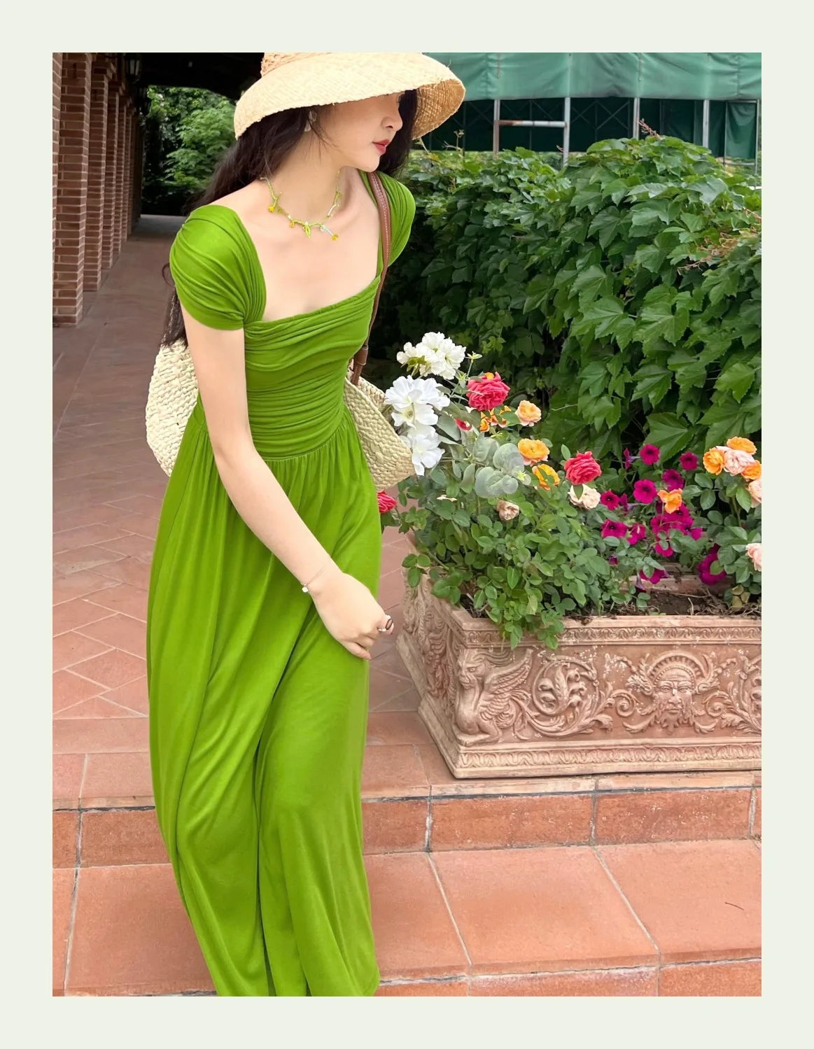 Aiertu Sweet Elegant Long Knitting Dress Women Solid Casual Evening Holiday Dress Female Summer Knitted One Piece Dress Korean Fashion Aiertu