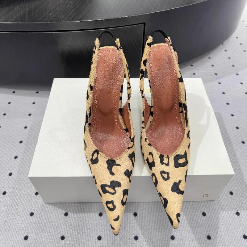 AIERTU  -  Fashion Summer New High Heels Women's Thin Heels Pointed Sexy Sandals Women's Empty Shoes Aiertu