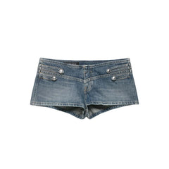 AIERTU  -  Low Waist Mini Denim Shorts Women's American Style Retro Wash Casual A-Line Hot Pants Summer Street Trend Sexy Girl Aiertu