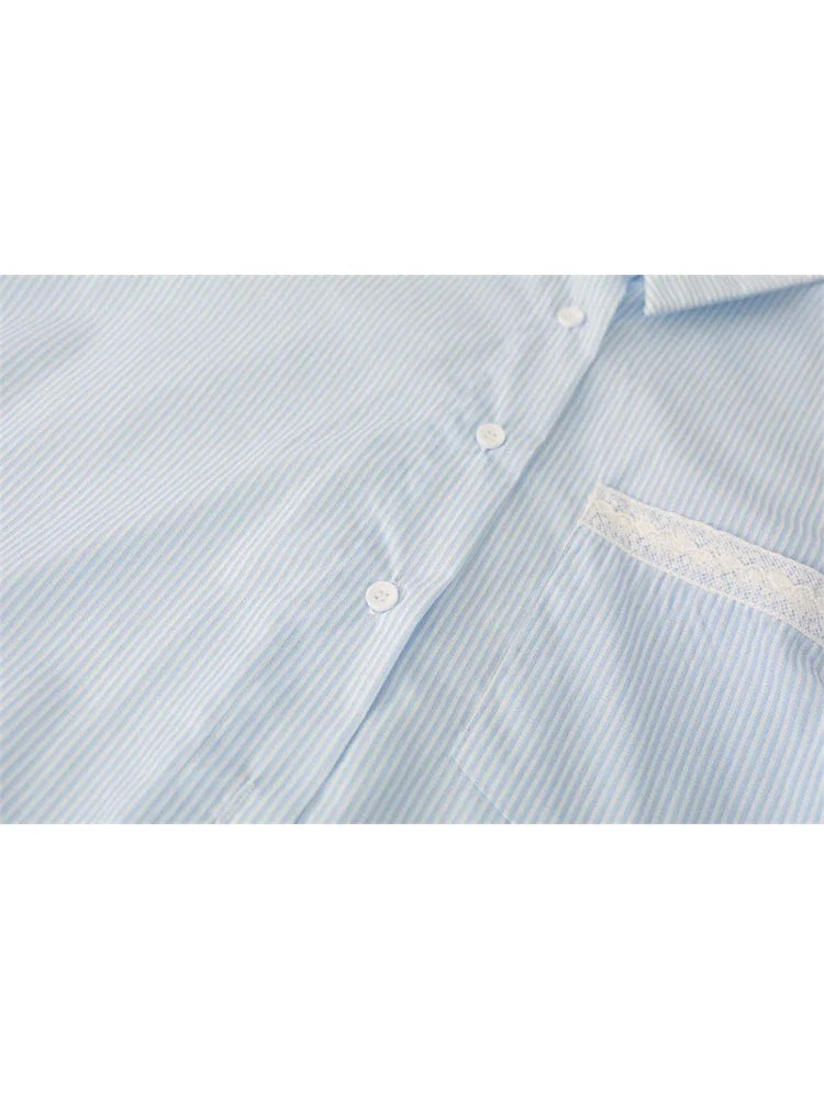 Aiertu Women Skirt Sets Vintage Long Sleeve Shirt and A-Line Mini Pleated Skirt Y2k Elegant Harajuku Two Piece Suit 2000s Clothes 2024 Aiertu