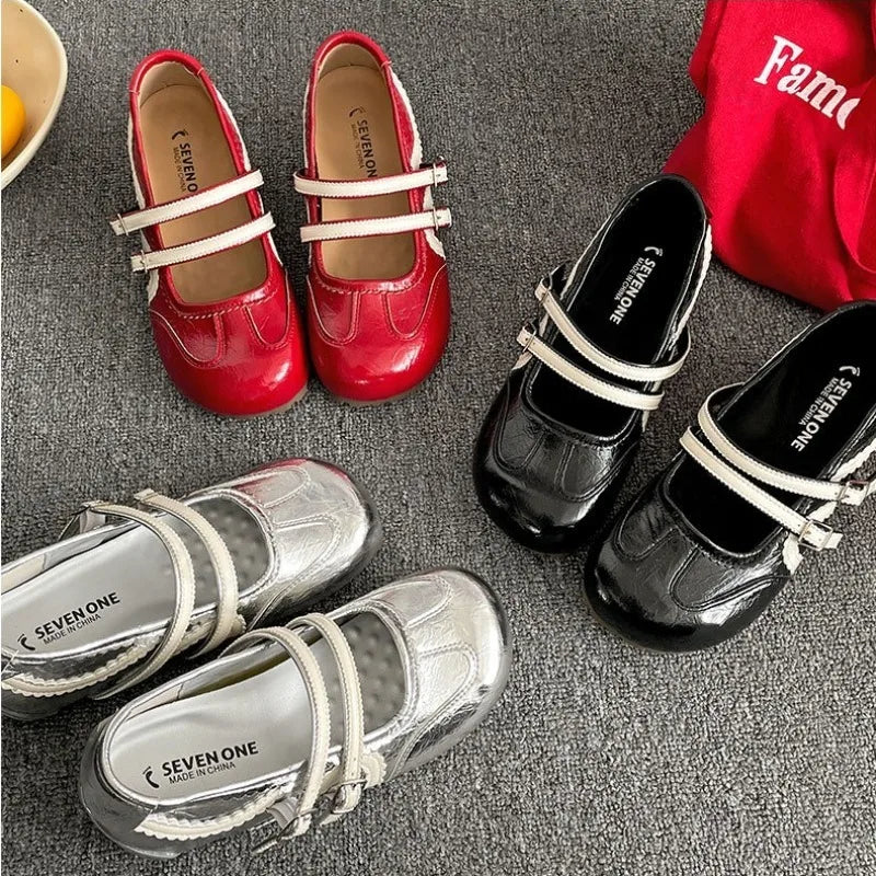 AIERTU  -  Women's Retro Elegant Shallow Mouth Casual Wedge Heel Mary Jane Shoes Autumn New Fashion Versatile Comfortable Single Shoes Aiertu