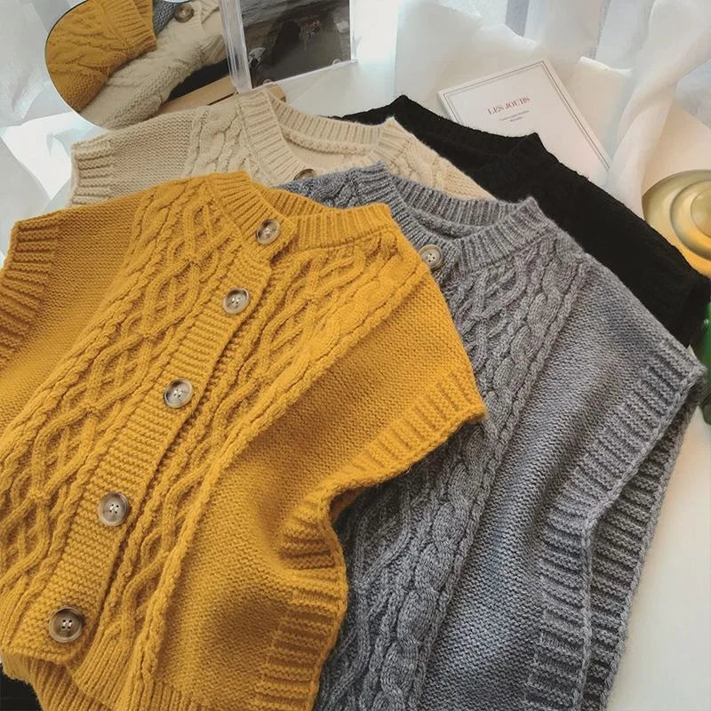 AIERTU  -  Button-knitted Cardigan Vest Women's Women's Soft Waxy Gentle Wind Sweater Vest Women Aiertu