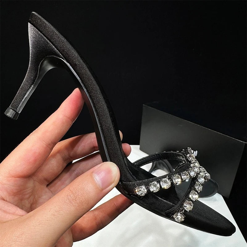 AIERTU  -  New Women Shoes Luxury Rhinestone High Heeled Sandals for Woman Fashion Banquet Wedding Shoe Designer Shoes Sandalias Mujer Aiertu