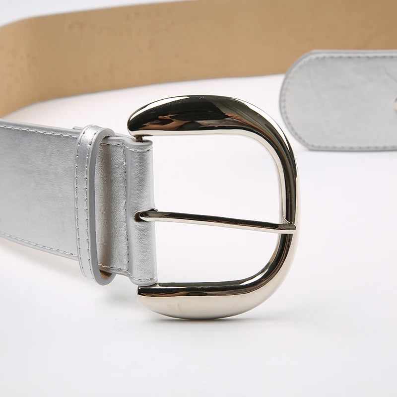 Aiertu Punk Style Rivet Stitched Leather Belt y2k Casual PU Gothic Wide Belts for Women Streetwear Grunge 2000s Waistband Chic Aiertu
