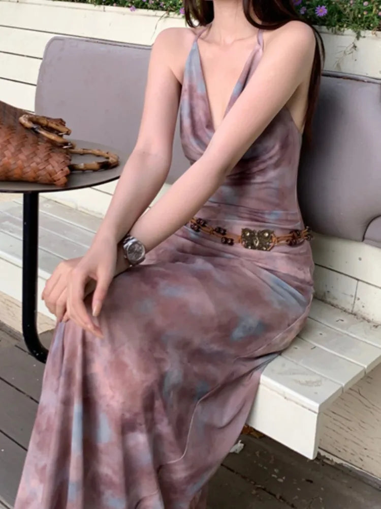 Aiertu Spaghetti Strap Elegant Bodycon Women Summer Dress New Sleeveless Casual Slim Party Birthday Beach Vestidos Female Clothes Mujer Aiertu