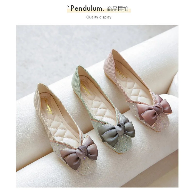 moccasins women silk lace bow flat shoes square toe soft bottom slip on loafers woman ballet flats platform shoes Aiertu