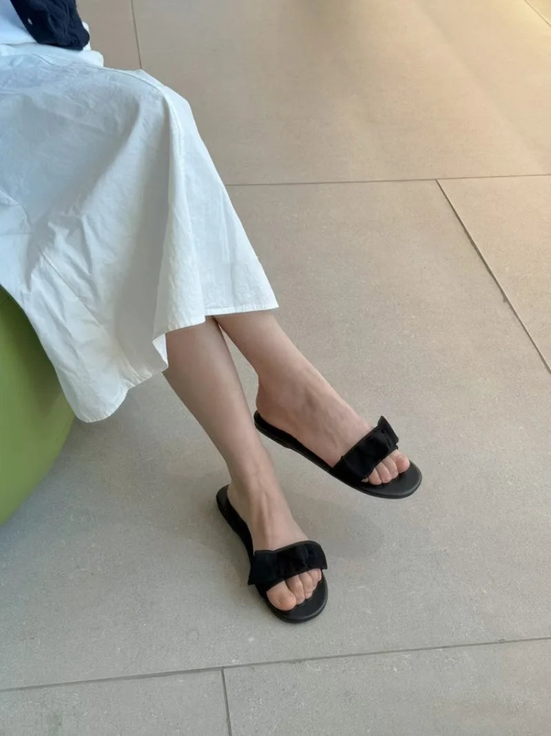 AIERTU  -  Summer New Women Shoes Exquisite French Style Flat Slippers for Woman Fashion Vacation Casual Shoes Designer Shoes Zapatos Mujer Aiertu