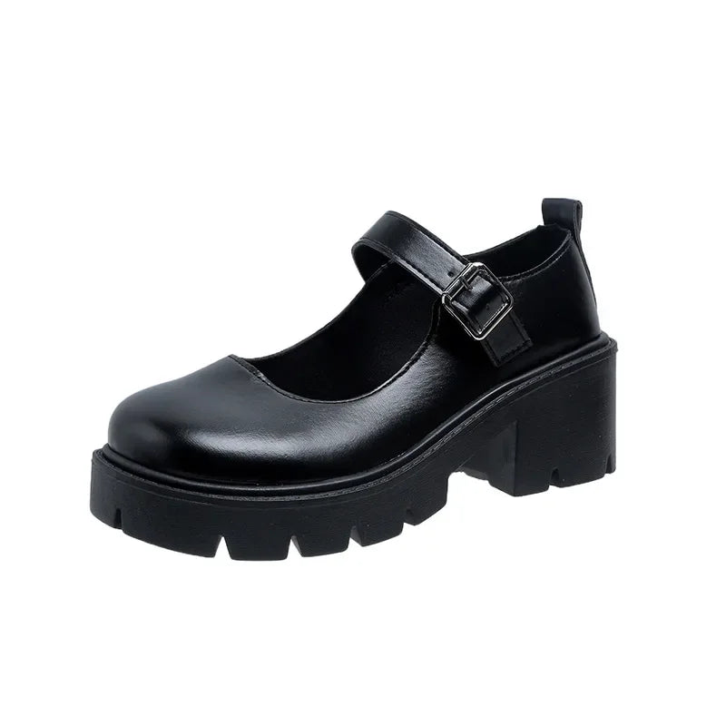 Aiertu Shoes Platform Shoes Heels  Women Japanese Style Vintage Pumps for Women College Student Women's Shoes Aiertu