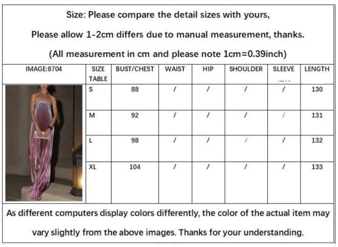 AIERTU  -  New Women's Gradient Color Tube Top Dress Sleeveless Pleated High Waist Midi Dress Party Club Streetwear Fashion Outfit Aiertu