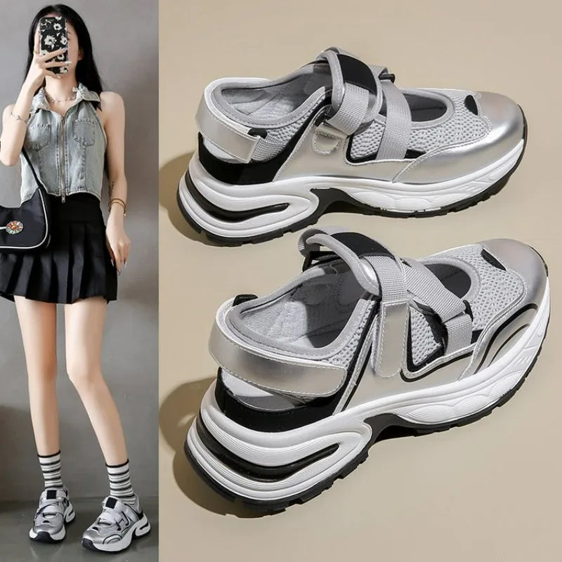 Aiertu Back  to school  2024 summer New Fashion Women's Platform Sneakers Comfortable Woman Casual Chunky sandals Vulcanized Tennis Female Aiertu