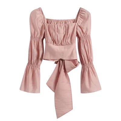 Aiertu Backless Sexy Vintage Fairy Dress Women Sweet Elegant Princess Evening Party Dresses Female Casual Korean Long Sleeve Chic Dress Aiertu