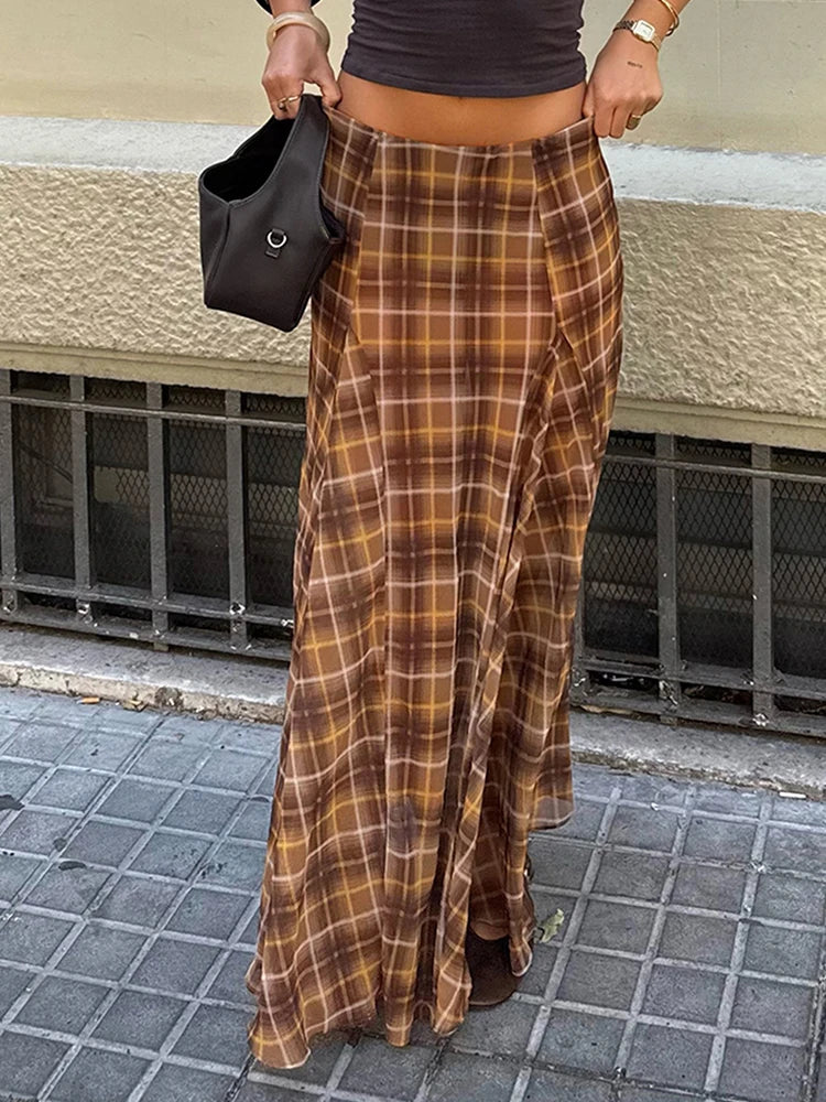 AIERTU  -  Culottes Pants High Waist Multi Button Wide Leg Cropped Trousers Solid Brown Vintage Streetwear Ladies PU Pants Aiertu