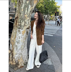 Aiertu Winter Korean Style Leather Jacket Women Casual Warm Loose Elegant Coats Female Fashion Office Lady Casual Moto Jackets Y2k Aiertu
