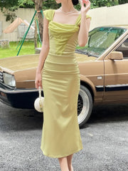 Aiertu Sexy Women Summer Bodycon Slim Party Dress Vintage Sleeveless Elegant One Pieces Prom Long Robe Female Fashion Vestidos Mujers Aiertu
