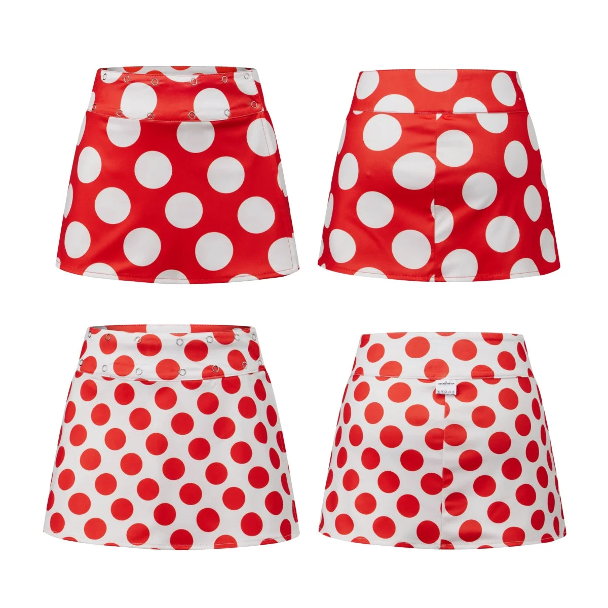 AIERTU  -  Summer Dots Printed Mini Skirt for Women Buttons High Waist Short Skirt for Daily Life Party Streetwear Aiertu