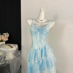 Aiertu - Aquatic Songs and Marine Roses Dress Mermaidcore Kawaii Academia Y2K Cottagecore Coquette Fairycore Dollette Princesscore Aiertu
