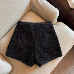 Aiertu Shorts Women Sexy Skinny Y2k Clothes High Waist European Streetwear Fashion Trouser Cool Thick Button-Fly Wide Leg New Aiertu