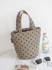 AIERTU  -  Bucket Handbag New Corduroy Polka Dot Fabric Bag Casual Versatile Women's Office Handbags Aiertu