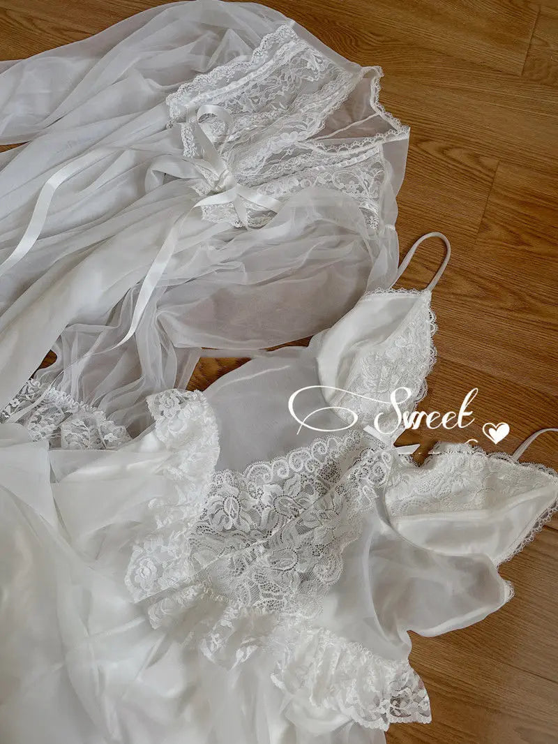 Aiertu Autumn White Fairy Vintage Sweet Dress Women Mesh Lace Sexy Casual Korean Dress Female Patchwork Designer Princess Dresses Aiertu