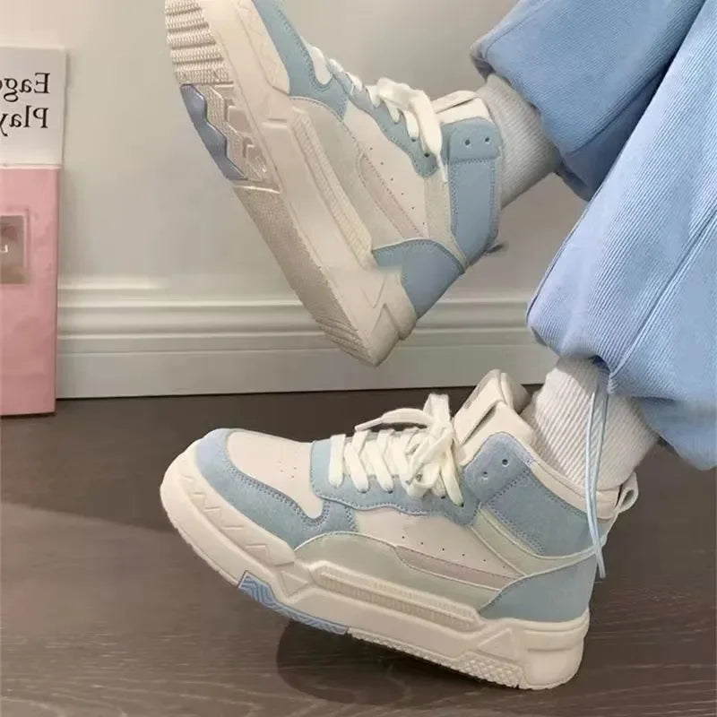 Aiertu Blue Platform Sneakers Women's Sports Shoes Vintage Casual Vulcanize Kawaii Lolita Harajuku School Boot Female Flats New Trend Aiertu