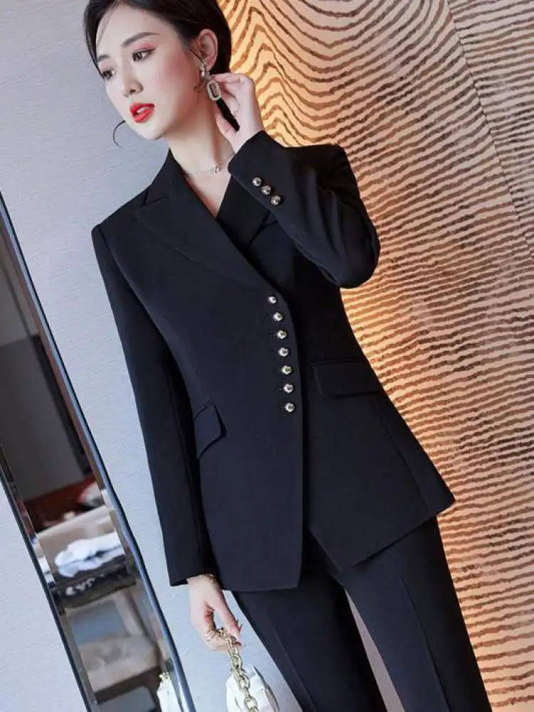 Aiertu Korean Fashion Women's Red Professional Blazer Coat New Black Long Sleeve Single Breasted Suit Jackets Female Autumn Winter Aiertu
