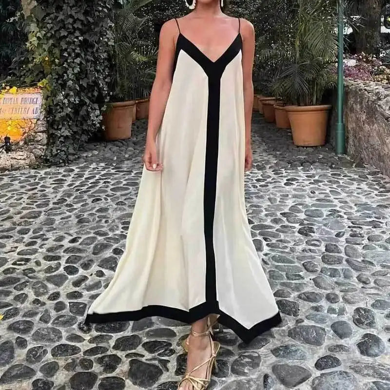 Aiertu Beach Style Holiday Vacation Slip Long Dress Women 2024 Summer Casual Sexy Backless Maxi Dresses Female Sundress Aiertu