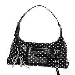 AIERTU  -  New Color-Block Polka Dot Underarm Bag White Transparent Outer Bag Design Women's Large Capacity Single Shoulder Crossbody Bag Aiertu
