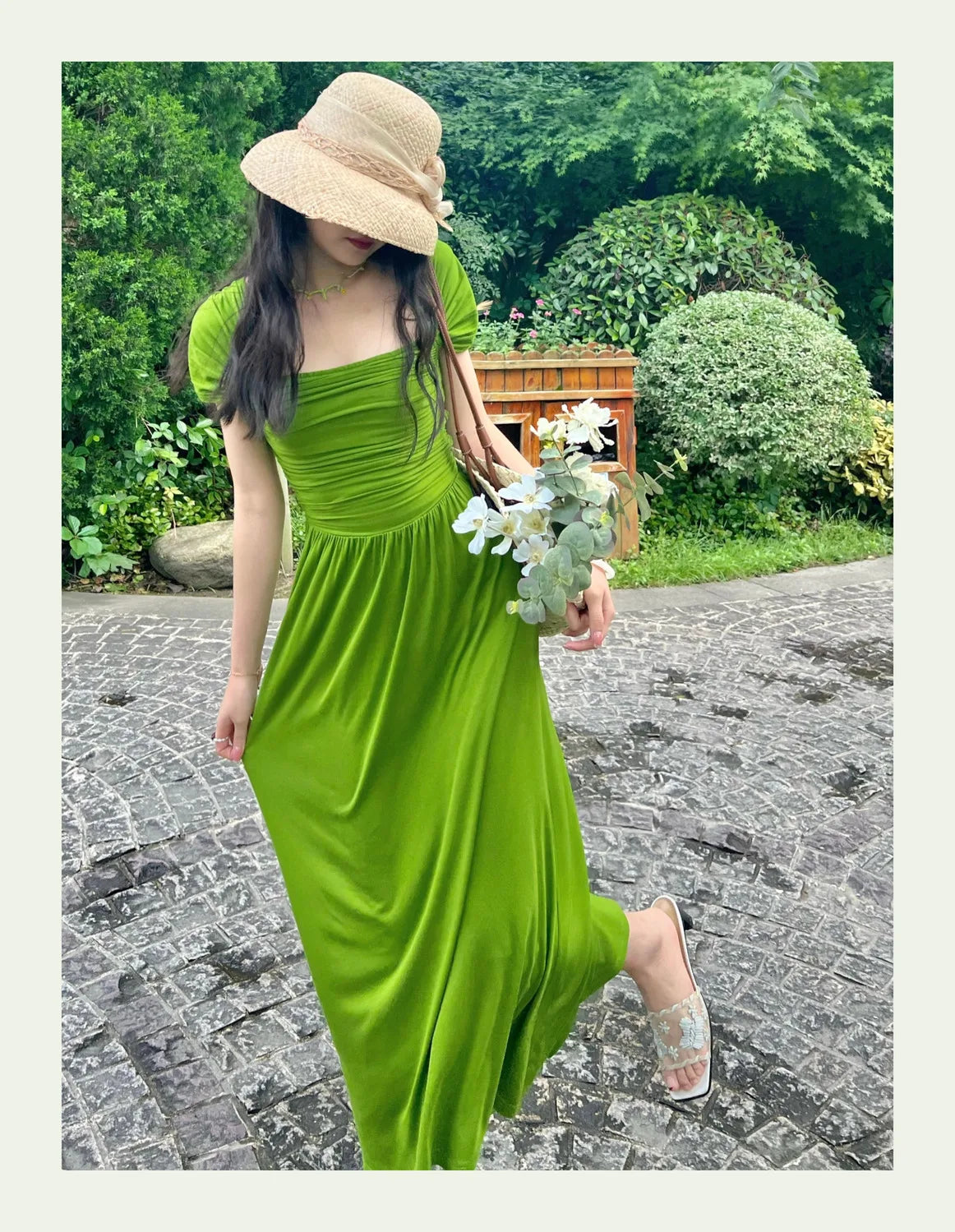 Aiertu Sweet Elegant Long Knitting Dress Women Solid Casual Evening Holiday Dress Female Summer Knitted One Piece Dress Korean Fashion Aiertu