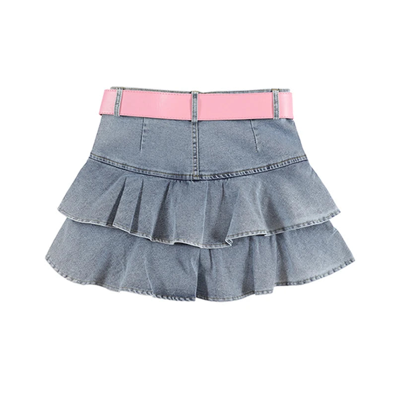 Aiertu Vintage Skirts Y2k Korean Style Women Jean Skirt Blue Kawaii Harajuku A-Line Denim Skirt Chic Casual Fashion Summer Clothes Aiertu
