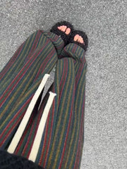 Aiertu 2024 Vertical Stripe Wide Leg Trousers Casual Harajuku Women Drawstring Pants Vintage Y2k Aesthetic Grunge Loose Pocket Pantalon Aiertu