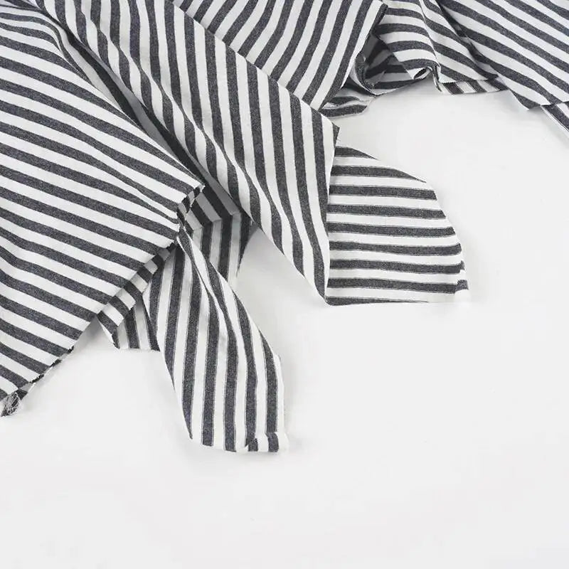 AIERTU  -  New Summer Women's Streetwear Striped Asymmetrical Mini Skirt Vintage Y2K Low Waist Stretch Slim Casual Skirt Aiertu