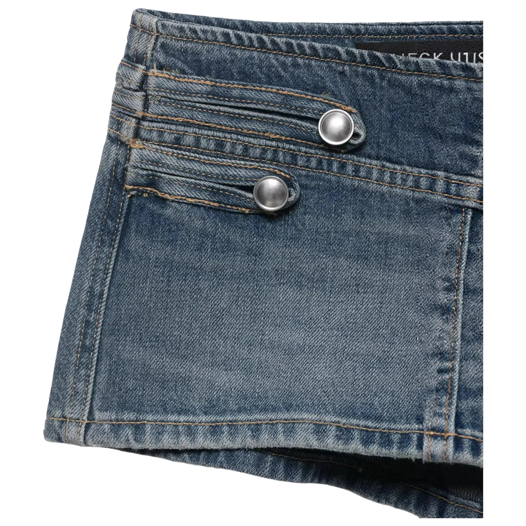 AIERTU  -  Low Waist Mini Denim Shorts Women's American Style Retro Wash Casual A-Line Hot Pants Summer Street Trend Sexy Girl Aiertu