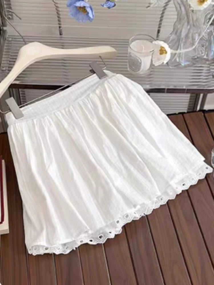 Aiertu 2024 Summer Slim Sweet Elegant 2 Piece Set Women Evening Party Y2k Crop Top + Office Lady Causal Mini Skirt Korean Fashion Aiertu