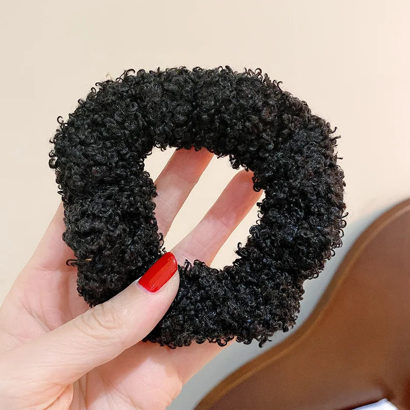 Aiertu Autumn Winter New Sweet Plush Soft Girls' Women Pompom Hair Ties Elastic Hair Band  Ropes  Accessories Headwear aiertu