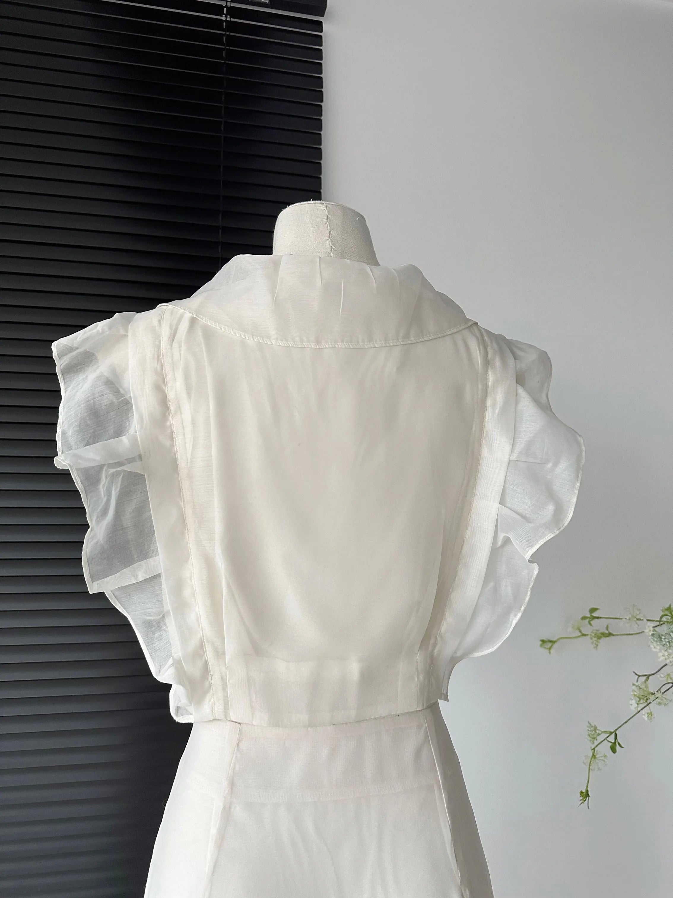 Aiertu White Suit With Square Mid-length Skirts Cute Sets Women Casual Women's Aesthetics Dress Outfits Top Skirt Aiertu