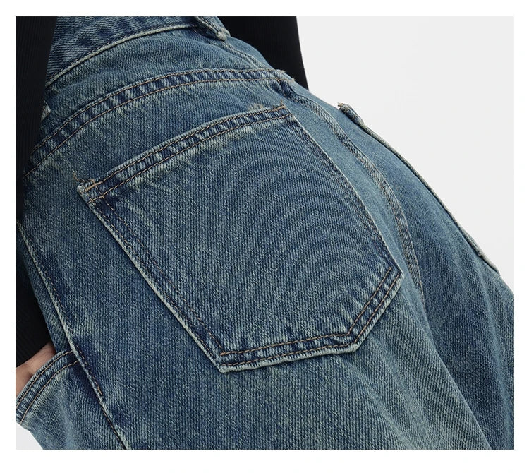 Aiertu Baddie Baggy Wide Leg Boyfriend Jeans Aiertu