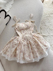 AIERTU  -  New Korean Style Sweet Kawaii Strap Dress Women Chic Design Y2k Slim Fashion Mini Dress Japanese Cute Casual High Street Outfits Aiertu